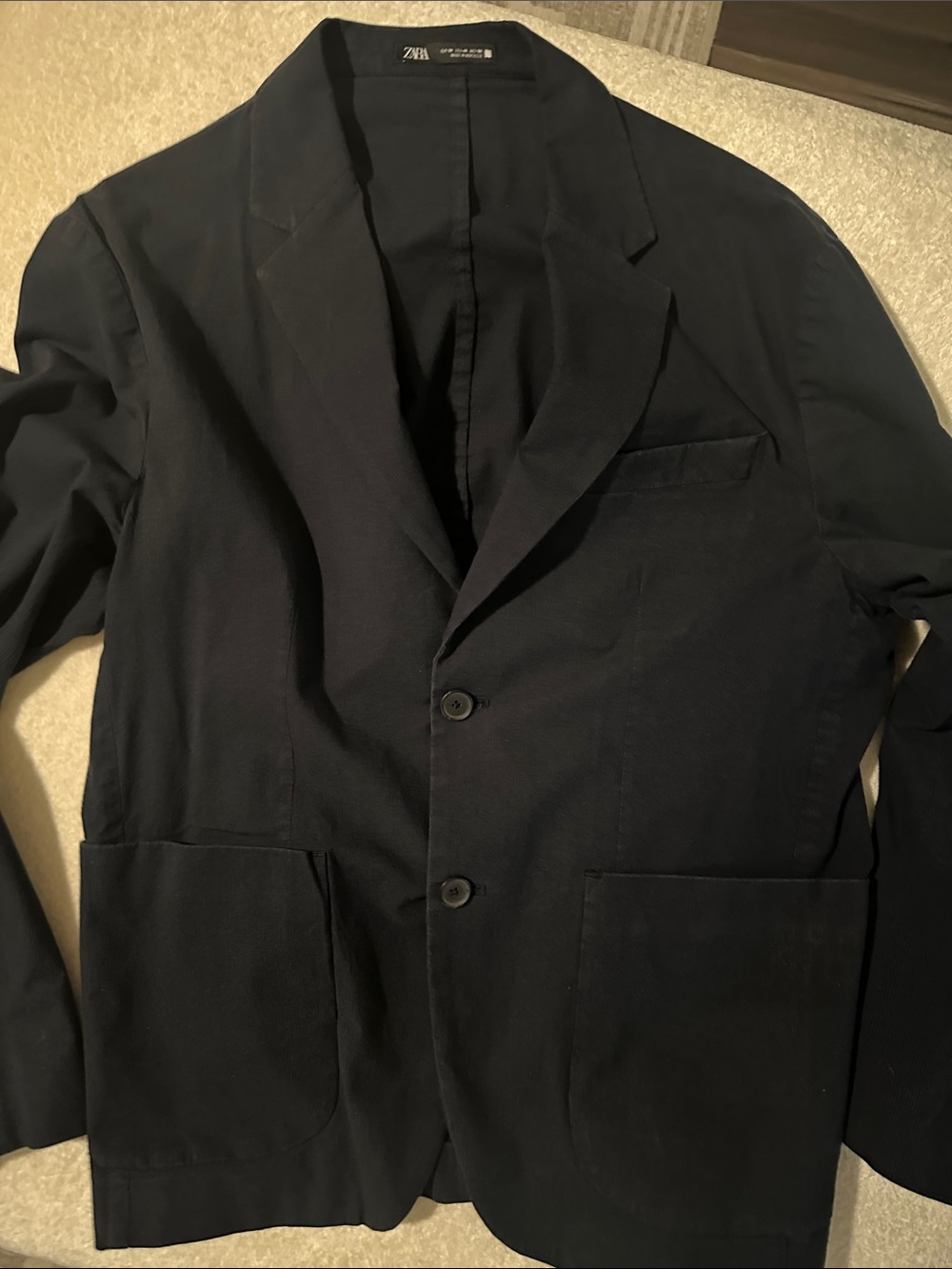 ZARA Men's Black Lightweight blazer